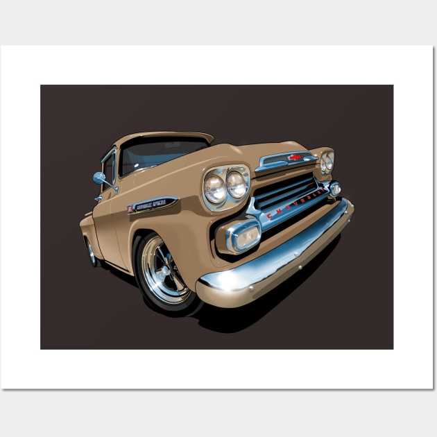 1959 Chevy Apache pick up truck Wall Art by candcretro